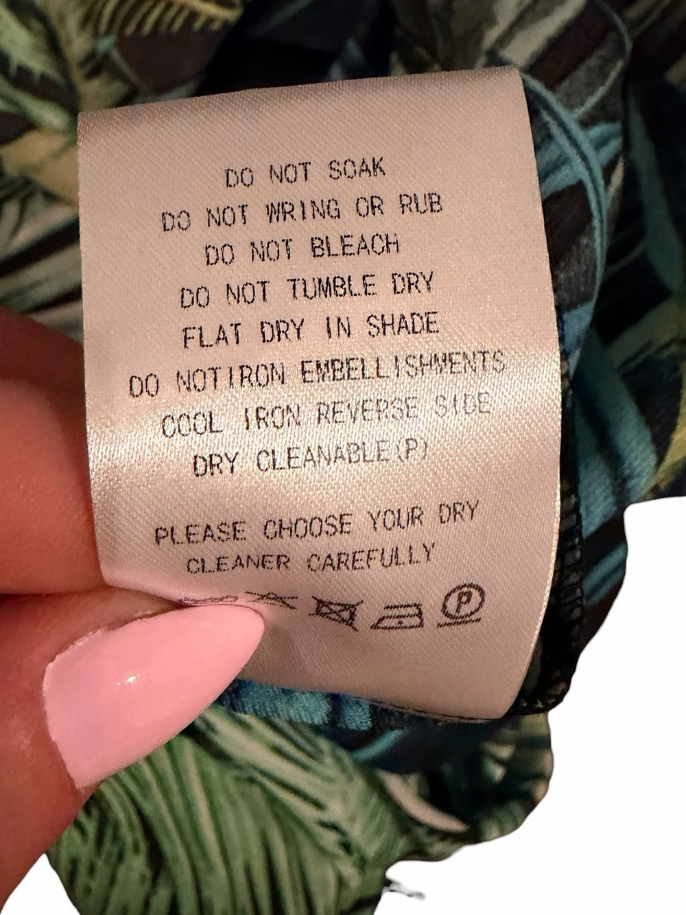 Bronx & Banco Jungle Cut Out Tropical Silk Maxi Dress Green M US 6 - Picture 14 of 14